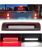 Rf Auto Led Strobe Third Brake Light Compatible With Ram High Mounted Stop Lights 1500 2500 3500 4500 5500, 2010-2018 Pickup Truck Roof Cargo Light With Seal Foam Gaskets, F1 Style Red Flash