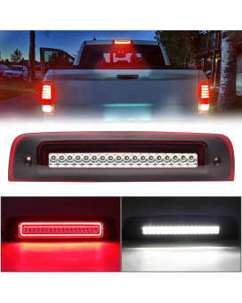 Rf Auto Led Strobe Third Brake Light Compatible With Ram High Mounted Stop Lights 1500 2500 3500 4500 5500, 2010-2018 Pickup Truck Roof Cargo Light With Seal Foam Gaskets, F1 Style Red Flash
