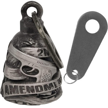 Dream Apparel Motorcycle Biker Bell W Motorcycle Bell Hanger, Motorcycle Accessories Or Key Chain For Luck, Silver