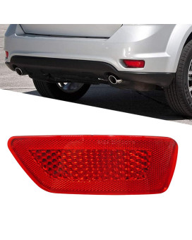 Startzeal Rear Bumper Trim Reflector Lights (Red) Compatible With 2011-2021 Jeep Grand Cherokee Dodge Journey Replaces 57010720Ac (Right)
