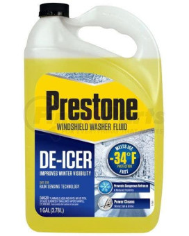 Prestone As253 De-Icer Windshield Washer Fluid, Freeze Protection 1 Gallon