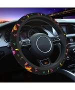 Colorful Butterfly Steering Wheel Cover 15 Inches For Women Men, Neoprene Anti-Slip Cute Universal Car Steering Wheel Grip Wrap Car Accessories Protective Case Cover For Vehicle Truck Suva