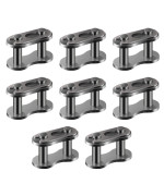 Aiex 8Pcs 40 Chain Master Links, Steel Alloy Heavy Duty Roller Chain Connector Links For Bike Bicycle Mini Bike Karting Pit Atv Scooter