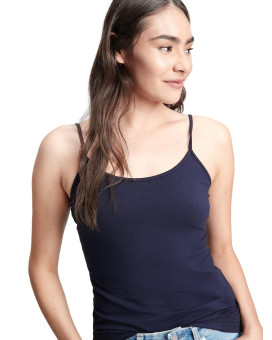 Gap Womens Fitted Top Cami Shirt, Navy Uniform, X-Large Tall Us