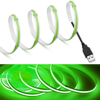 Mdeecob Led Strip Lights Green 164Ft05M Usb Powered 5V Flexible Led Tape Lights With Usb Connector Cri 90 800Lmm 320Ledsm For Indoor And Outdoor Dacor(Green164Ft05M)