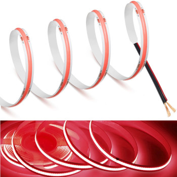 Mdeecob Led Strip Lights Red 492Ft15M Dc12V Flexible Led Tape Lights Cri 90 800Lmm 320Ledsm For Indoor And Outdoor Dacor(Red,492Ft15M)