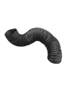 POWERTEC 70198V 2-1/2-Inch x 36-Inch Long Flexible Dust Collection Hose, Black, 1 PK