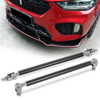 Adjustable Front Splitter Support Rods, Auxmart 6- 9 Bumper Lip Splitter Diffuser Strut Rod Tie Support Bars Fit Most Vehicles, Pack Of 2, Carbon Fiber