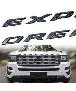 3D Letters Abs Front Hood Compatible For 2011-2021 2022 2023 Explorer Sport Hood Letters Emblem Stickers - Carbon Fiber Grain