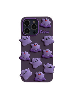 Yakvook For Iphone 12 Pro Max Case Kawaii, 3D Cartoon Little Monster Phone Case Soft Silicone Shockproof Protective Purple Phone Case Cover Compatible With Iphone 12 Pro Max Cute Women Girls