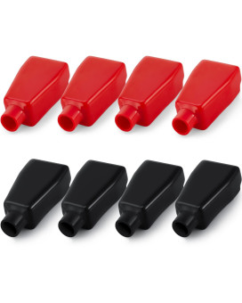 Battery Terminal Covers Battery Terminal Insulating Protector Covers Positive And Negative Cable Covers In Red And Black For Boat Cars (8)