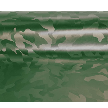 Vvivid Vinyl Camouflage Pattern Wrap Air-Release Adhesive Film Sheets (1Ft X 5Ft, Forest Green Medium Camo)