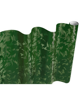 Vvivid Vinyl Camouflage Pattern Wrap Air-Release Adhesive Film Sheets (50Ft X 5Ft, Forest Green Medium Camo)