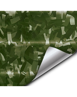 Vvivid Vinyl Camouflage Pattern Wrap Air-Release Adhesive Film Sheets (50Ft X5Ft, Forest Green Forged Composite Carbon)