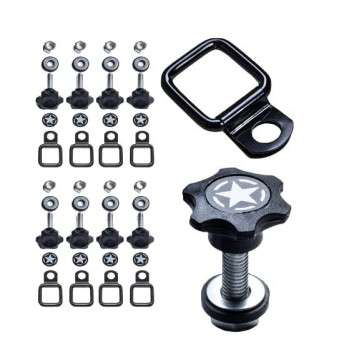 Gpca - Gp Star Thumb Screws And D-Rings Set, Easy-To-Install M8 Bolt Tie Downs, For Quick Cargo Cover Installation, Jeep Wrangler Accessories For 4Xe, Jl, Jt, Jk And More, Patented, 8 Packs