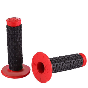 Motorcycle Grips 78 Dirt Bike Grip Pillow Top Grips Rubber Anti-Slip Universal Handlebar Racing Grip For Motocross Atv Cr80R Cr85 Crf150R Cr125R Cr250R Crf450R Crf150F Crf230F Crf450F Red