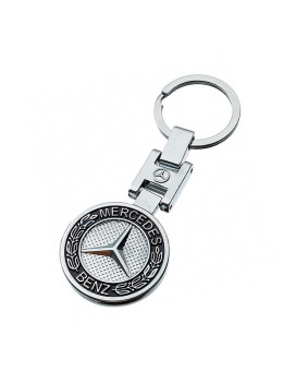 Konon Car Logo Key Chain Ring Replacement For Mercedes Benz Keychain Keyring Chrome Metal Alloy Key Holder