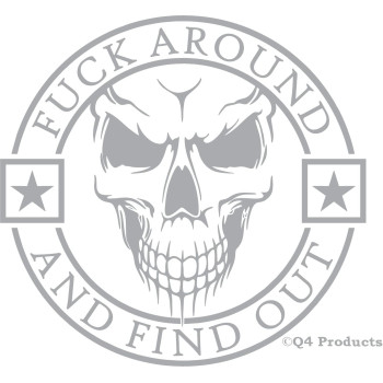 Fafo Skull Decal - Fuck Around And Find Out Color Decal Sticker For Your Car Or Truck Window