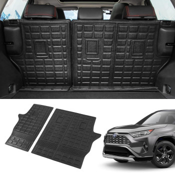 Bomely Fit 2019-2023 Toyota Rav4 Back Seat Cover Rear Seat Back Protectors All Weather Cargo Liner For Rav4 Accessories (Backrest Mats)