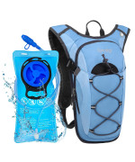 Zavothy Lightweight Hydration Backpack With 2L Water Bladder Water Backpack Hydration Pack For Cycling Running Biking Hiking Backpack Blue