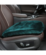 Llb Genuine Sheepskin Car Seat Cushion, Comfort Auto Seat Pad, Fluffy Soft Real Wool,Office Chair Car Mat With Non-Slip Backing Universal Fit,192 X 192 Inch (Aquamarine, Front Seat Cushion-1 Pc)