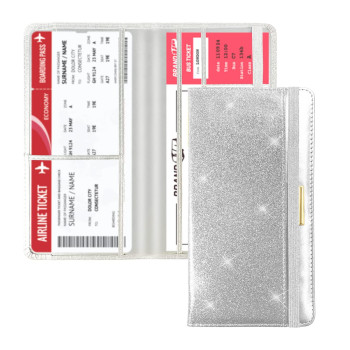 Car Registration And Insurance Card Holder - Leather Vehicle Glove Box Automobile Documents Paperwork Wallet Case Organizer For Id, Drivers License, Key Contact Information Cards With Elastic Band Closure