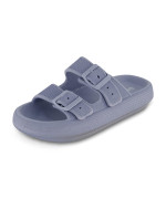 Cushionaire Womens Fame Recovery Cloud Slide With Comfort, Blue 7