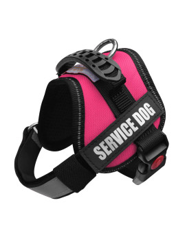 Albcorp Service Dog Vest Harness - Reflective - Woven Polyester Nylon, Comfy Mesh Padding, Extra Small, Pink