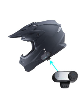 1Storm Adult Motocross Helmet Bmx Mx Atv Dirt Bike Helmet Racing Style Hf801 Motorcycle Bluetooth Headset: Matt Black