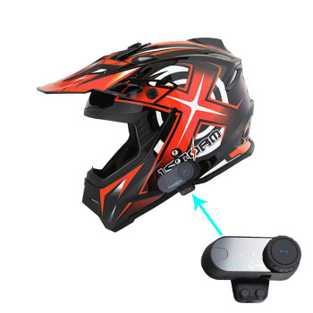 1Storm Adult Motocross Helmet Bmx Mx Atv Dirt Bike Helmet Racing Style Hf801 Motorcycle Bluetooth Headset: Sonic Orange