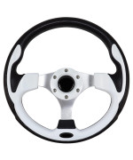 Qymopay 125 Inch Golf Cart Steering Wheel, Skid Steering Wheel, Universal Golf Cart For Club Car Ezgo Rxv And Txt, Yamaha, Precedent Tempo, Ds5156White