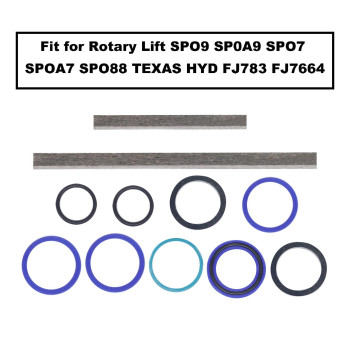 Rotary Lift Kits Cylinder Seal Kits Fits for SPO9 SP0A9 SPO7 SPOA7 SPO88 FJ783 FJ7664 Texas HYD, BH-7511-11,FJ783-12TH,Hydraulic Cylinder Kit Vanshly