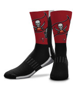 Fbf Nfl V Curve Tampa Bay Buccaneers Socks, Tampa Bay Socks For Men And Women Crew Socks For Game Day (Tampa Bay Buccaneers - Black, Adult Large)