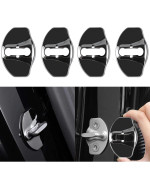 Black Door Lock Protector Cover For Tesla Model 3Y Door Stopper Cover Latches Cover For Model 3 Accessories (No Logo)