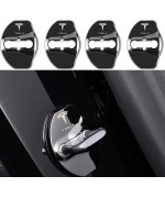 4Pcs Door Stopper Covers Compatible With Tesla Model 3Y Stainless Steel Car Door Lock Cover Door Guard Lock For Tesla Accessories