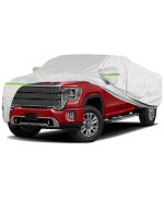 Tucarest 6-Layers Heavy Outdoor Pickup Full Car Cover Hard Shell Zipper Design Waterproof All Weather Weatherproof Uv Sun Protection Snow Dust Storm Resistant With Straps ( Fit For Up To 245- 270 )