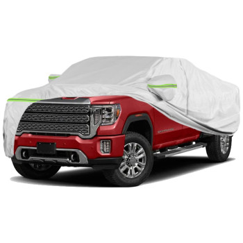 Tucarest 6-Layers Heavy Outdoor Pickup Full Car Cover Hard Shell Zipper Design Waterproof All Weather Weatherproof Uv Sun Protection Snow Dust Storm Resistant With Straps ( Fit For Up To 245- 270 )