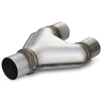 Autosaver88 Stainless Steel 2 Inch Exhaust Y Pipe, 2 Single To 2 Dual Exhaust Adapter Connector, 10 Overall Length, Universal 2 Inch Y-Pipe, Weld-On