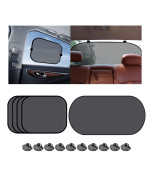 5Pack Set Car Window Shade, Auto Sun Shades For Side And Rear Window, Sun Glare And Uv Rays Protection For Child, Sun Shade With Suction Cup Universal For Most Cars