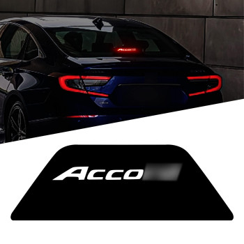 Tomall High Brake Light Stickers Compatible With Honda Accord 2015-2022 Glossy Black Top Tail Light Projection Board Decal Interior Decorations High Mounted Emblems For Car (Glossy Black)