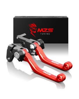 Mzs Red Dirt Bike Brake Clutch Levers Pivot Adjustable Cnc Compatible With Crf250L Crf250M 2012-2021 Crf250 Rally Crf250La 2017-2021 Crf300 Rally Crf300L 2021