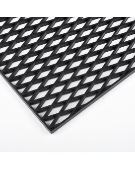 Aggauto 47X16 Abs Plastic Universal Car Grill Mesh, Automotive Grille Insert Bumper Rhombic Hole 10X30Mm Grids Black