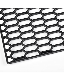 Aggauto 47X16 Abs Plastic Universal Car Grill Mesh, Automotive Grille Insert Bumper Honeycomb Hole 11X30Mm Hex Grids Black