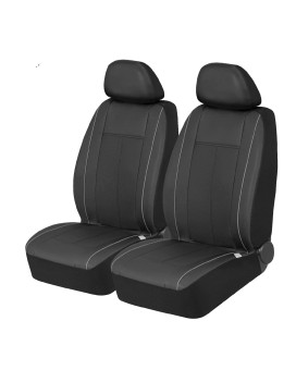 Road Comforts Front Car Seat Covers Low Back, Made With Premium Pvc Leather, Universal Fit, Airbag Compatible