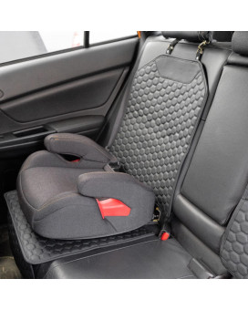 Owleys Car Seat Protector Mat Black - Waterproof Non-Slip Car Seat Protector For Child Seat From Dirt, Scratches And Stain - Car Seat Cushion For Leather And Fabric Seats