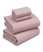 Ruvanti 100 Cotton Sheets - Soft Breathable Full Sheet Set - Deep Pocket Full Size Sheets - Crispy Percale Sheets - Burnished Lilac Full Sheets - Moisture-Wicking Bed Sheets - 4 Pieces