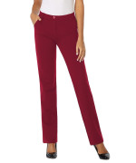 Tapata Womens 28303234 Stretchy Straight Leg Dress Pants With Pockets Tall, Petite, Long, Regular For Work Business Casual 28, Burgundy, 20