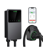 Autel Maxicharger Home Electric Vehicle (Ev) Charger, Up To 40 Amp, 240V, Level 2 Wifi And Bluetooth Enabled Evse, Nema 14-50 Plug, Indooroutdoor, 25-Foot Cable With Separate Holster, Dark Gray