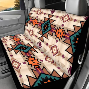 Wellflyhom Aztec Car Accessories Seat Cover For Car For Women Western Tribal Navajo Rear Bench Seats Protectors Saddle Blanket Seats Covers Universal Fit Trucks Suv Van