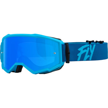 Fly Racing 2023 Adult Zone Goggle (Blue Wsky Blue Mirrorsmoke Lens, Adult)